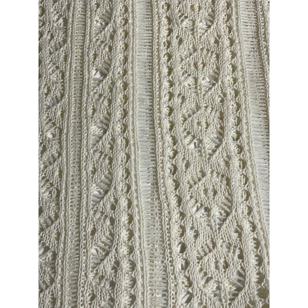 BECCA Boho Bliss Tunic Cream Swim Cover Up‎ Dress Women's Size Med-Large